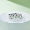 thumbnail image 4 of 2.1 Carat Princess Cut Moissanite Engagement Ring - Diamond Classic Ring- 7 Stone Ring - Handmade Ring - 18k White Gold Over Silver, 4 of 5