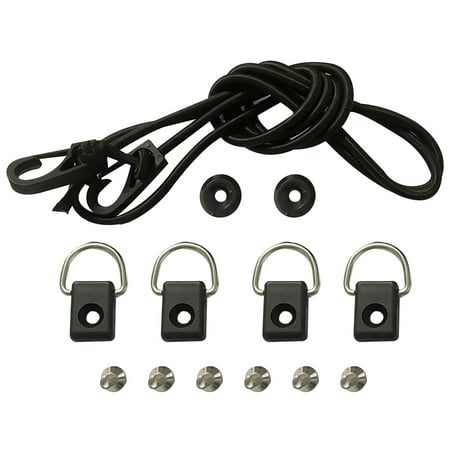 

1 Set of Kayak Leash Cord Multifunctional D Shaped Buckle Strong Elastic Rope String (1pc 1.5m Elastic Rope 4pcs D Shape