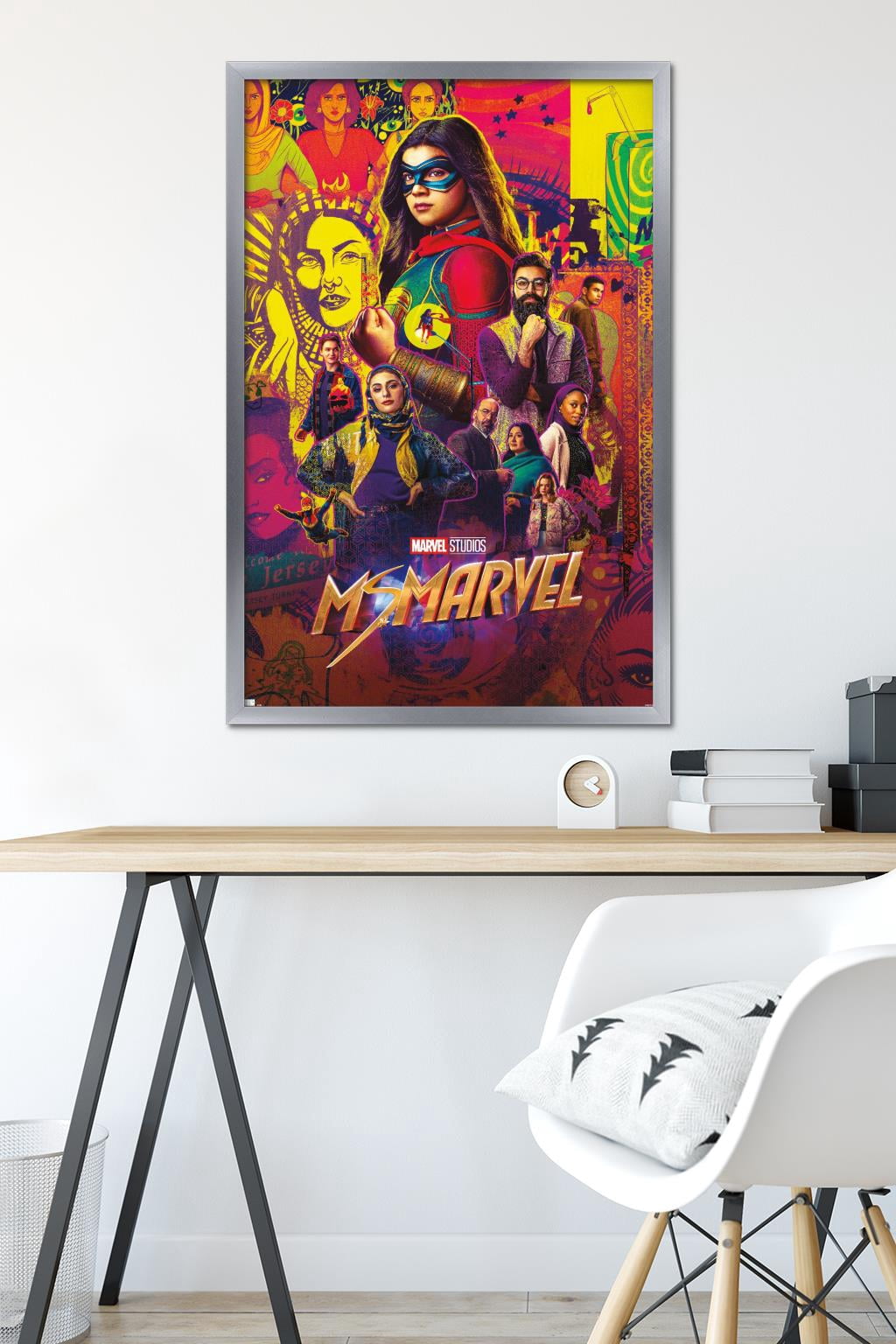 Marvel Ms. Marvel - One Sheet Wall Poster, 22.375" x 34" Framed