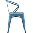 thumbnail image 2 of Side Dining Chair, Turquoise Blue, Metal, Kitchen Cafe Bistro Hospitality Restaurant, Modern Contemporary HB32813, 2 of 4