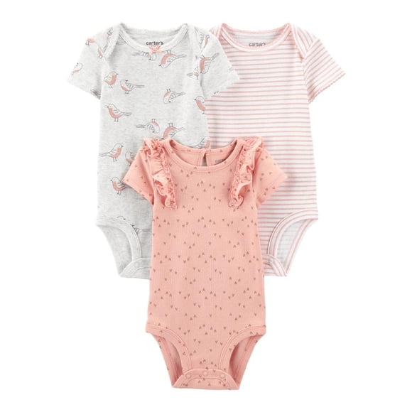 Pañalero Carter´s Child of mine Niña 24 M Aves Coral 3 Pzas