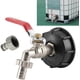 thumbnail image 1 of Adaptador de grifo de tanque de agua de jardín de rosca gruesa Grifo de conexión rápida para mangueras de 1/2" y 3/4" - Válvulas de conector de repuesto de latón, 1 of 5