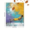 thumbnail image 3 of Toile Murale de Banc de Robe Jaune pour Femme 15,75 X 11,81 Pouces, 3 of 8