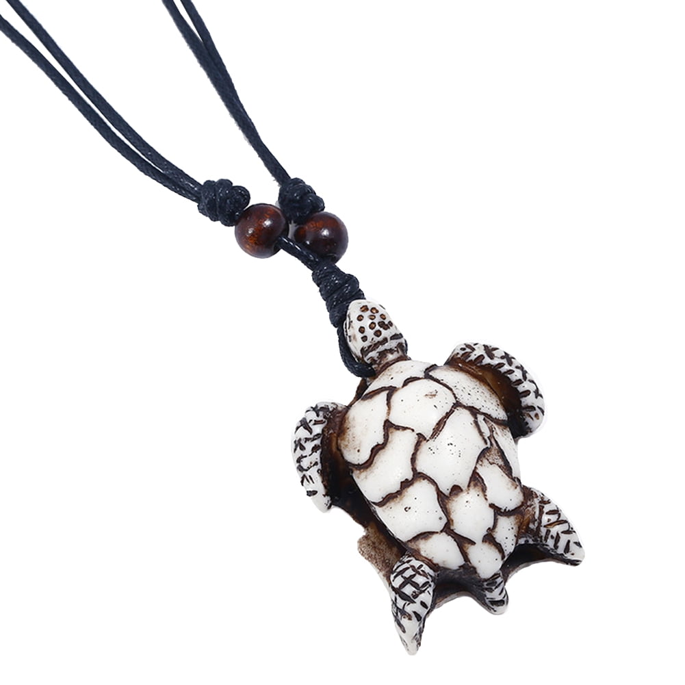 Male Turtle Tribal Men's Biker Jewelry Necklace Mens Womens Rope NG 
