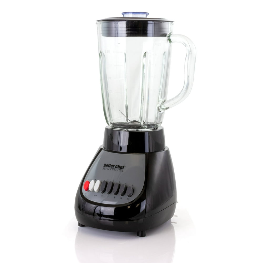 Better Chef 10Speed 350 Watt 42 Ounce Glass Jar Blender in Black