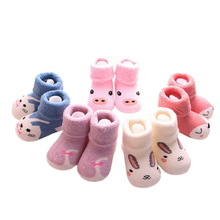 

Children Autumn Winter Fashion Cute Cartoon Comfortable Shoes Thickened Thermal Socks(5PCS)