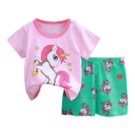 PEASKJP Toddler Boy Shorts Sets Outfits Short Overalls T-Shirt 2 Piece Outfit Set Newborn to Infant (Pink 12-18 Months)