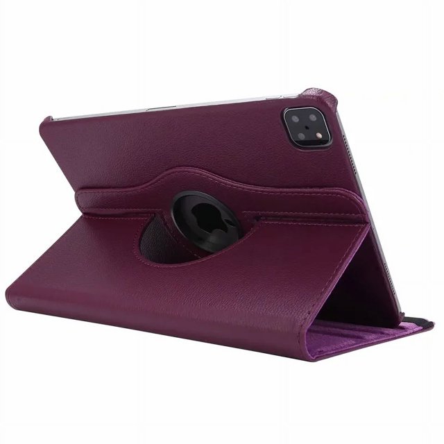 For iPad 2021 Case 12.9 Tablet Case 360 Rotating Leather Stand Protective Cover For iPad Pro 12 9 Case 2022 2021 2020 2017 2015 purple iPad 12.9 2020 4th