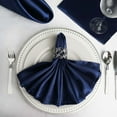 thumbnail image 2 of Efavormart 5 Pack | Navy Blue Seamless Satin Cloth Dinner Napkins, Wrinkle Resistant | 20"x20", 2 of 11