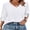 White, variant on Womens Tops 3/4 Sleeve with Buttons Dressy Casual Blouses Summer Outfits Beach Vacation Plus Size Spring Clothes White Tops
