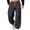 Dark Gray, variant on Sweatpants Plus Size Men's Outdoor Utility Cuffed Pants with Side Rivet Detail Drawstring Waist Loose Fit