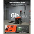 thumbnail image 5 of VEVOR Electric Pallet Jack, 4400 lbs Load Capacity, Lithium Battery Powered Pallet Jack Truck with 48L x 27W Inch Forks for Material Handling, Suitable for Warehouse, Supermarket, Manufacturing, 5 of 9