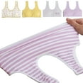 thumbnail image 3 of AJZIOJIRO Kids Girls Trim Bralette Bra Teens Rib Spaghetti Strpa Sleeping Bras 2 Pairs, 3 of 9