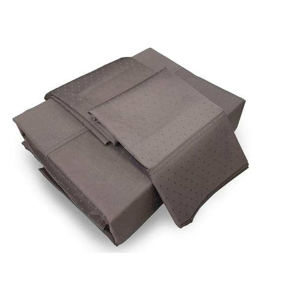 Athena 100% Cotton Swiss Dotted 4 Piece Sheet Set. 500 Thread Count Luxury Sateen Weave, Long Staple Cotton, Silky Smooth and Durable. 16 Inch Deep Fitted Pocket