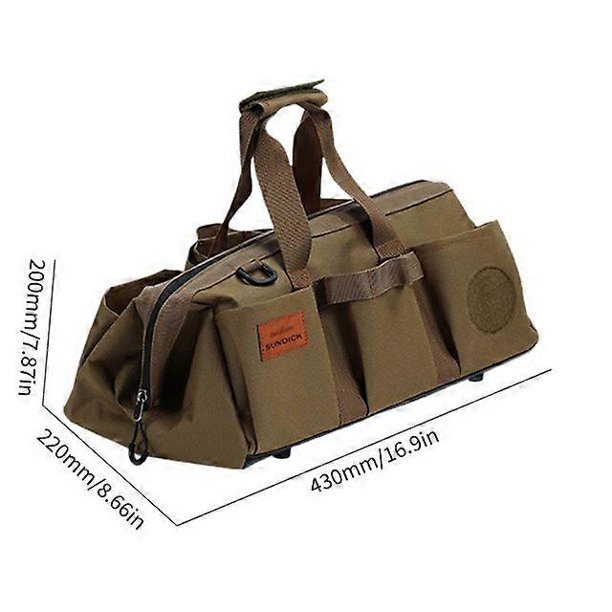 Bolsa de almacenamiento para accesorios de carpa para exteriores, artículos diversos, bolsa de mano para herramientas de jardinería y acampada, organizador de correas de mano resistente al desgaste,