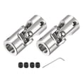 thumbnail image 1 of Unique Bargains 5mm à 8mm Rotatif Universel Accouplement d'Arbre L35 x D14 avec Clé Acier 2 Pack, 1 of 7
