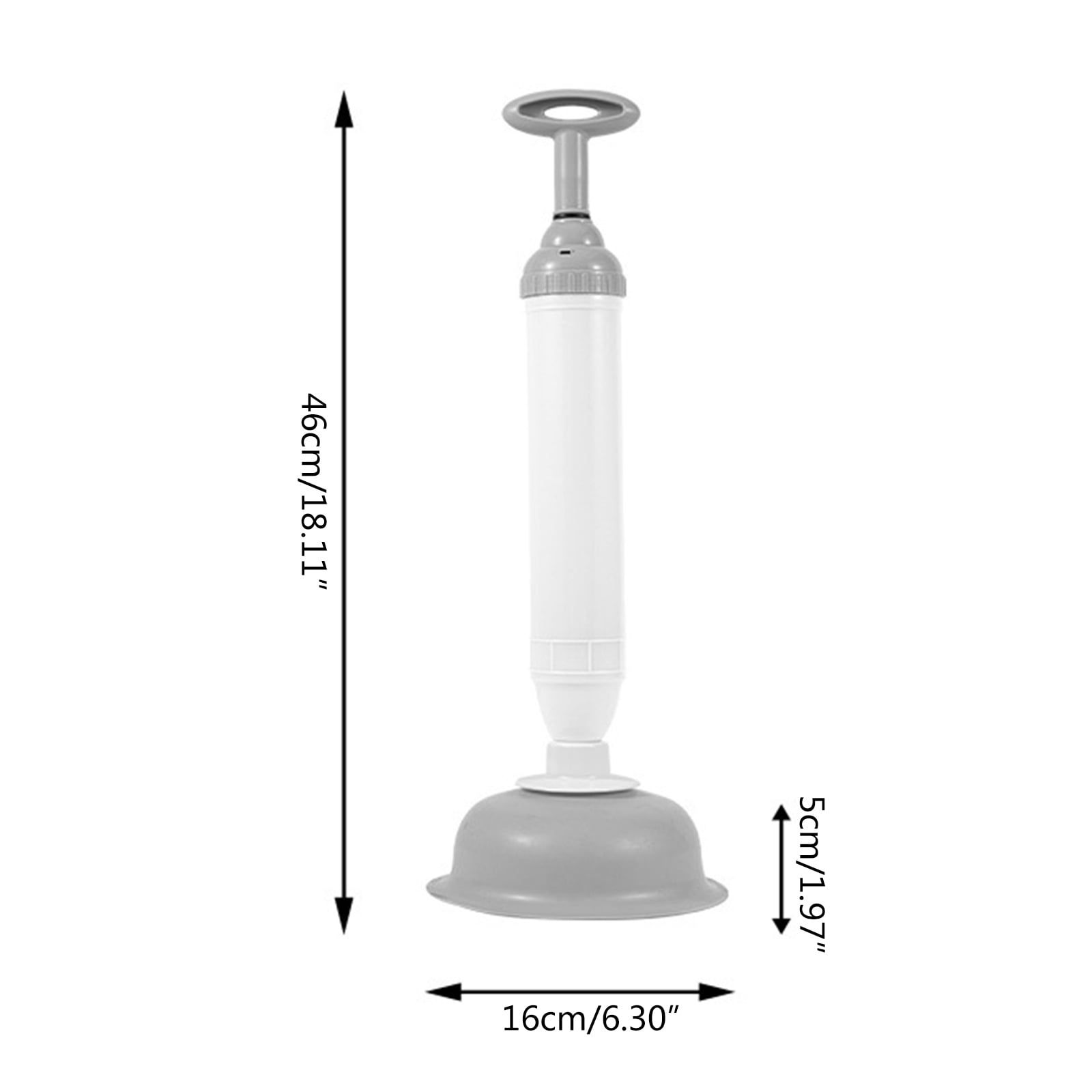 Prinxy Toilet Plunger,Bathroom Toilet Plunger Vacuum Pump Plunger Household Toilet Suction Plunger,Suitable for Home,Office and Hotel Green, Size