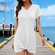 thumbnail image 5 of Vestido de Verano de Manga Larga para Mujeres Cuello en V Playa de Piña Cubrir Manga Corta Vacaciones Informales, 5 of 9