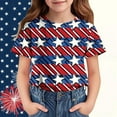 thumbnail image 5 of vdgthytj 4th of July Shirts for Kids Boy Girl Summer Crewneck Short Sleeve Graphic Tee Tops Independence Day Outfit, 5 of 6