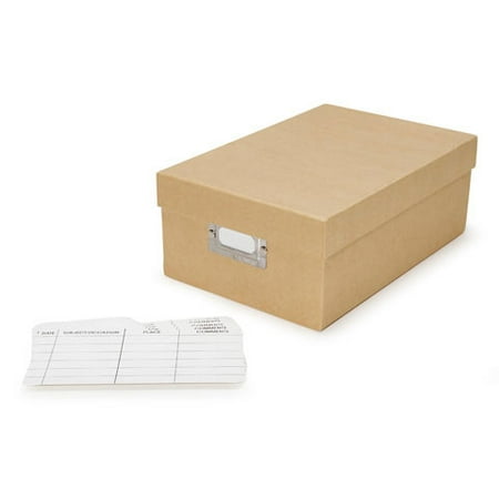 Darice Photo Storage Box Tan Paper 7.3X11.3X4 (Best Way To Store Paper Photos)