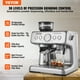 thumbnail image 2 of VEVOR Cafetera espresso con molinillo, cafetera espresso semiautomática de 15 bares con varilla de vapor espumador de leche, tanque de agua extraíble y manómetro para capuchino, latte, machiato, 2 of 9