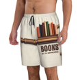 thumbnail image 2 of Logiee Books Key To Knowledge Print Mens Swim Trunks Quick Dry Board Shorts,Breathable Hawaii Beach Shorts Swimwear Bathing Suits-Large, 2 of 6