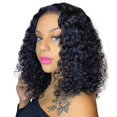 thumbnail image 1 of Deep Bob Wig 4x4 HD Lace Closure Wigs 180% Density Unprocessed Virgin Hair Deep Wave Lace Wig for Black Women Glueless Wigs Pre Plucked with Baby Hair 14inch, 1 of 4