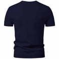 thumbnail image 4 of WIZUTIZ Men's Knitted Shirt Solid Cable Knit Vintage Short Sleeve Pullover Round Neck Lightweight Breathable Retro Summer Top Casual Everyday Shirt, 4 of 4
