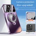 thumbnail image 3 of Aplicable a iPhone 14 Pro Max Frosted Nano AG Funda para teléfono con ventana grande con etiqueta magnética y fugas para Apple 13, 3 of 5
