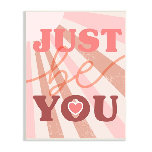 Stupell Industries Just Be You Bold Encouragement Sunrays Heart Modern Painting Unframed Art Print Wall Art, 13 x 19, Design by Daphne Polselli