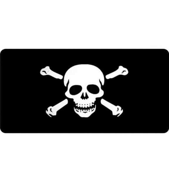 212 Main LPO1748 Skull & Crossbones Photo License Plate