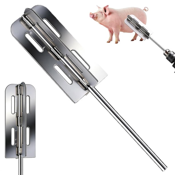 Herramienta para eliminar el pelo de animales de granja | Removedor de pelo de cerdos y raspador de pelo de ganado | Accesorio para taladro eléctrico para un aseo eficiente