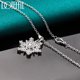 thumbnail image 2 of chenglong-collar con colgante de circonita AAA para mujer, de Plata de Ley 925, copo de nieve, cadena de 16-30 pulgadas, joyería de moda para compromiso de boda, 2 of 2