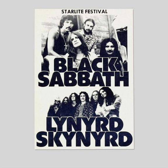 Music Poster Black Sabbath CONCERT POSTER Size 24''x36'' - Postora
