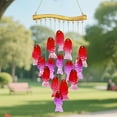 thumbnail image 5 of Wind Chime Outdoor, Handmade Fused Glass Wind Bells for Garden and Patio Decor, Durable Iron Hanging Ornament with Colorful Glass, Weather Resistant Windchime for Relaxation, 5 of 9