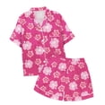 thumbnail image 3 of Zecgelong Ensemble de Pyjama 2 Pcs pour Enfants, Imprimé Graphique, Chemise à Manches Courtes avec Boutons, Shorts, Ensemble de Pyjama pour Filles, 3 of 4