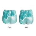 thumbnail image 3 of Pofeuu Teal Turquoise 1 Print Women's Athletic Shorts Running Workout Shorts Tummy Control Quick Dry Gym Shorts with Pockets Double layer sports shorts-Small, 3 of 7