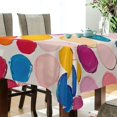 thumbnail image 5 of Yayeee Tablecloths 54" x 54" Rectangle Wrinkle Resistant Party Table Cover, Watercolor Circles, 5 of 8