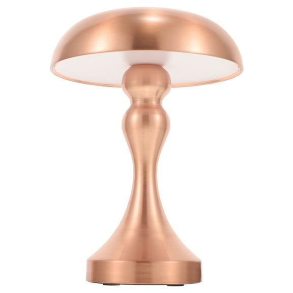 Raindrops Golden Iron Mushroom Table Lamp with Touch Dimming Feature, Modern Nordic Style Small Lamp for Home Decor