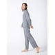 thumbnail image 5 of Conjunto de pijama para mujer 100% algodón franela tejida a cuadros pijama de manga larga ropa de dormir ropa de salón S ~ XL Adepaton CJWUS-2229, 5 of 6