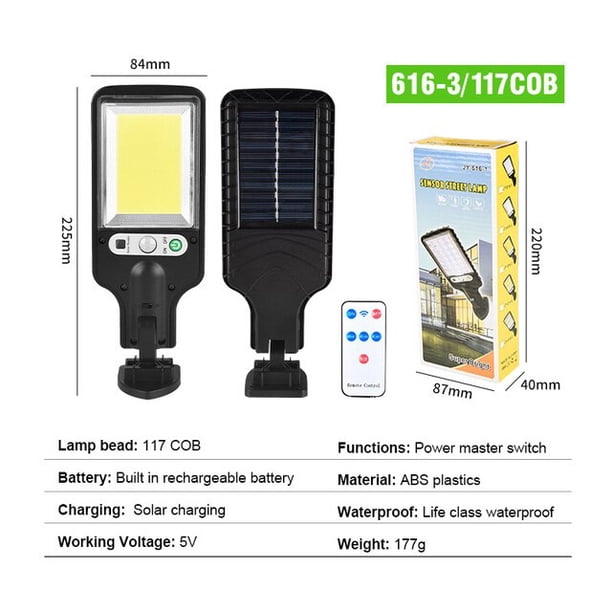 Luces solares de 1 a 8 piezas para exteriores, farola Solar con 3 modos, Sensor de movimiento impermeable, iluminación de seguridad para jardín, Patio, camino