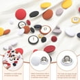 thumbnail image 4 of Uxcell 30pcs 18L Fabric Cloth Covered Button 11.5mm 15/32" Round Metal Shank Satin Sewing DIY Craft Buttons for Bridal Wedding Suits Dress Blouses Sweaters, White, 4 of 7
