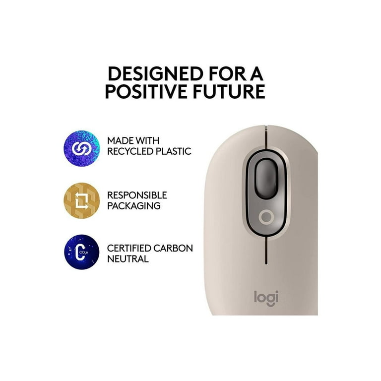 Logitech POP Mouse, Wireless Mouse with Customizable Emojis, SilentTou –
