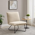thumbnail image 4 of Linon Kenny Pillow Chair, Beige Sherpa, 4 of 9