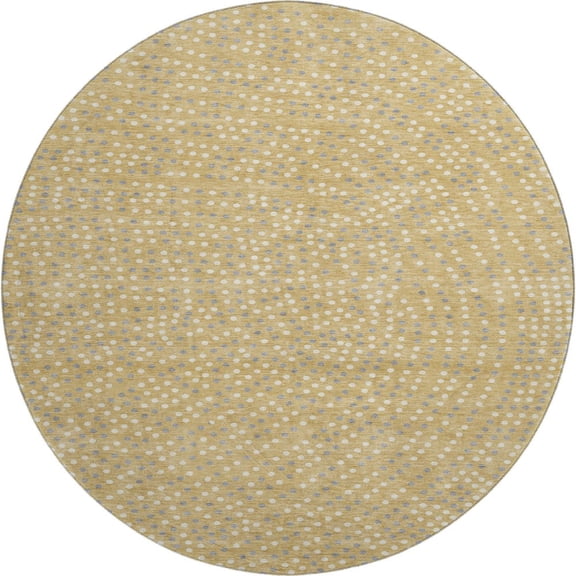 Dalyn Rugs Premium Machine Washable Mayfield AMF1021 Gold 8' x 8' Round Rug