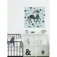 thumbnail image 6 of Marmont Hill Black Floral Unicorn Canvas Wall Art, 6 of 7