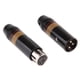 thumbnail image 1 of Conectores Enchufables XLR Enchapados En Plata De 3 Clavijas + Conectores , Negro, 1 of 6