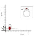 thumbnail image 6 of ANGARA Natural Classic Oval Ruby Halo Engagement Ring with Diamond Accents in 14K White Gold for Women (Size-6x4mm) | July Birthstone, Anniversary, Jewelry Gift for Women | Natural Ruby Ring, 6 of 11
