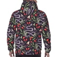 thumbnail image 7 of Lsque Snakes And Snake Fruit Pattern Casual Men's Hoodie,Hooded Sweatshirt with Kangaroo Pocket,Pullover Hoodie-Small, 7 of 7