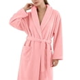 thumbnail image 3 of WCJM House Robes for Women Long Open Front Robe for Women Belted with Pockets Soft Loungewear Home Everyday, 3 of 8